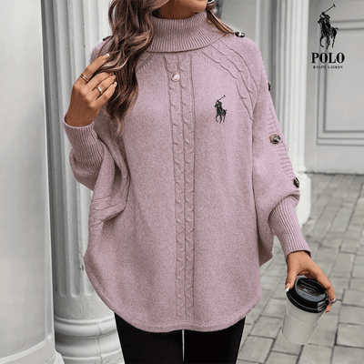 🇫🇷 Ralph L - Pull Maille à Col Roulé Boutonné