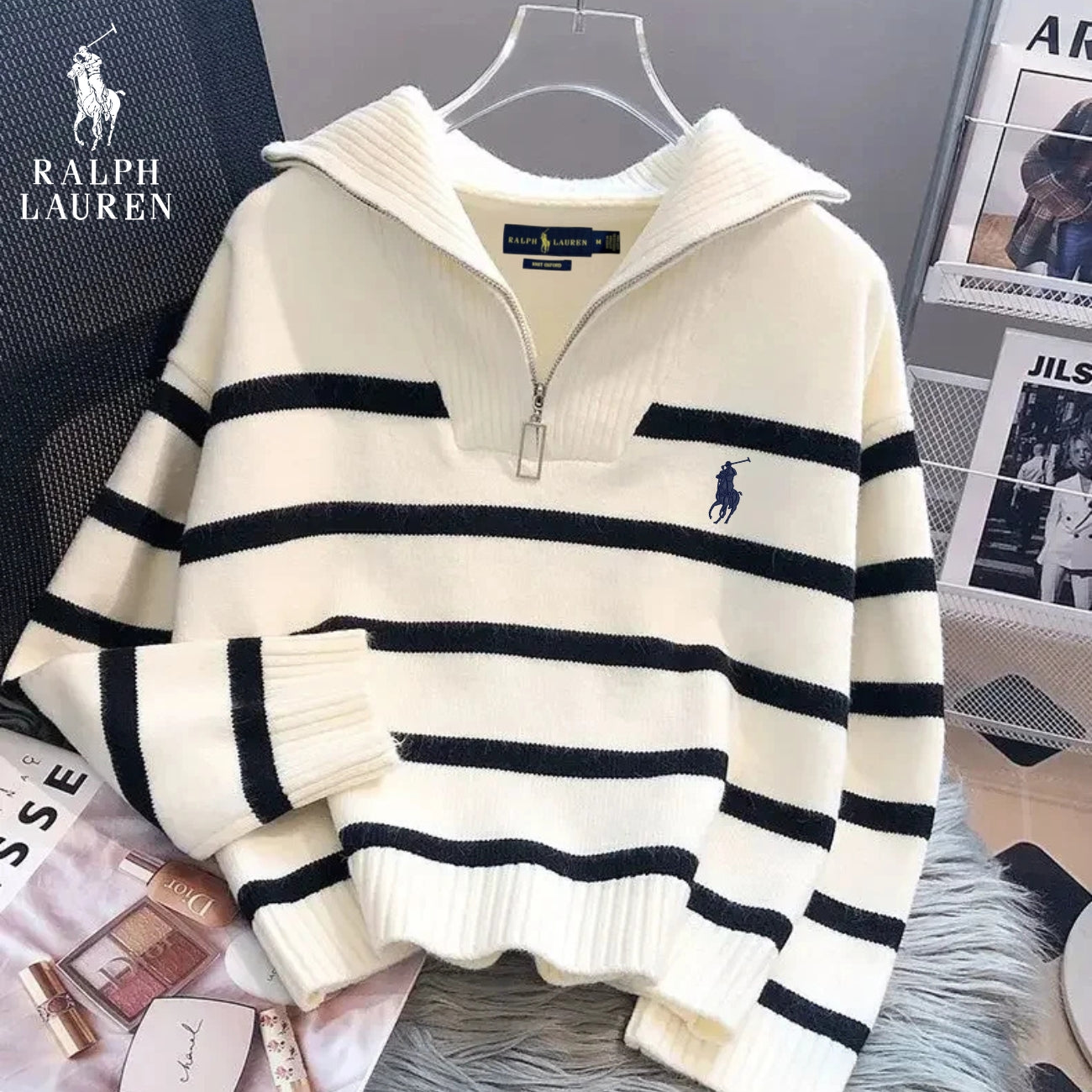 Pull Rayé Col Zippé – Rabais Exceptionnel