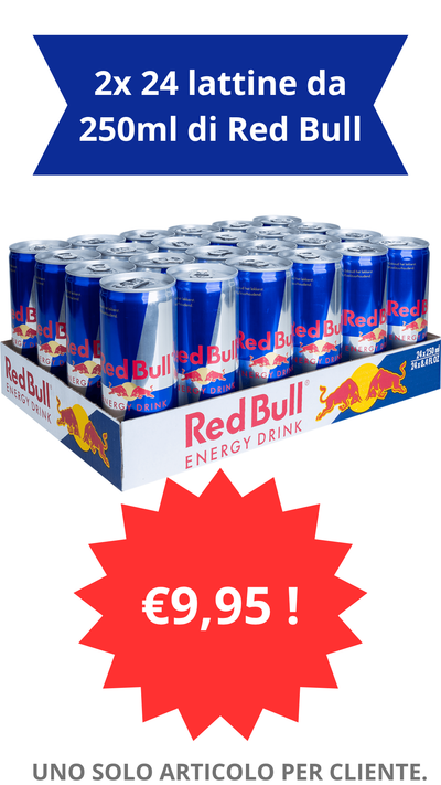 2x 24 lattine da 250ml di Red Bull