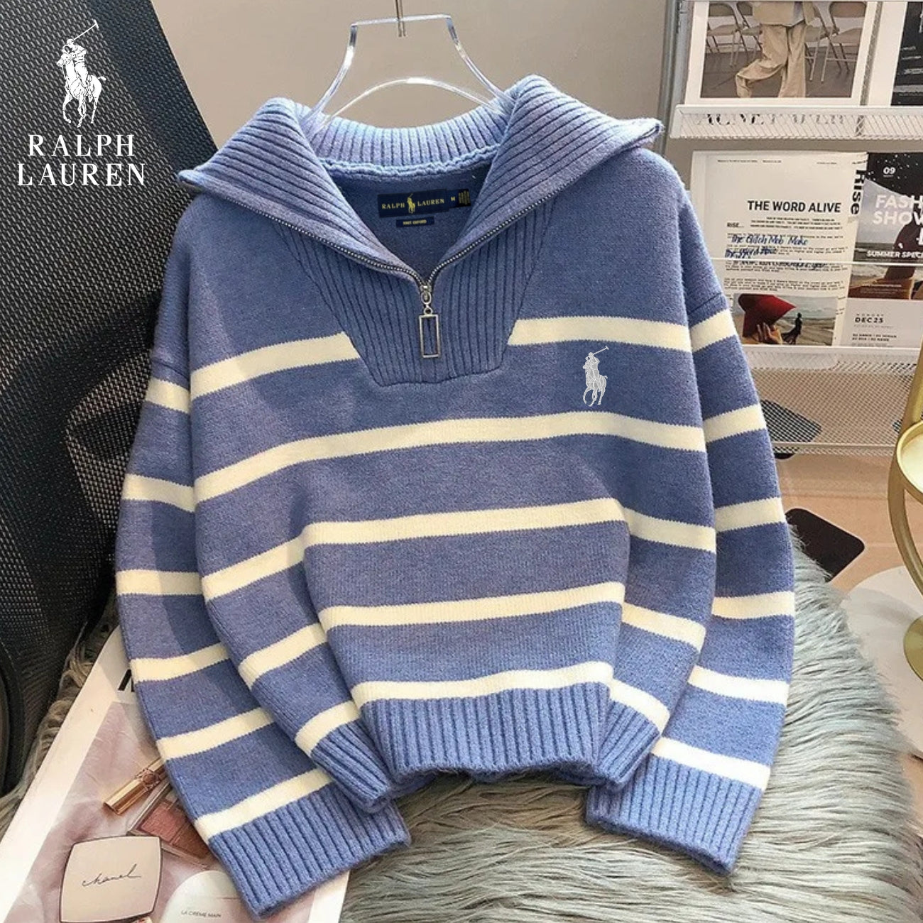 Pull Rayé Col Zippé – Rabais Exceptionnel