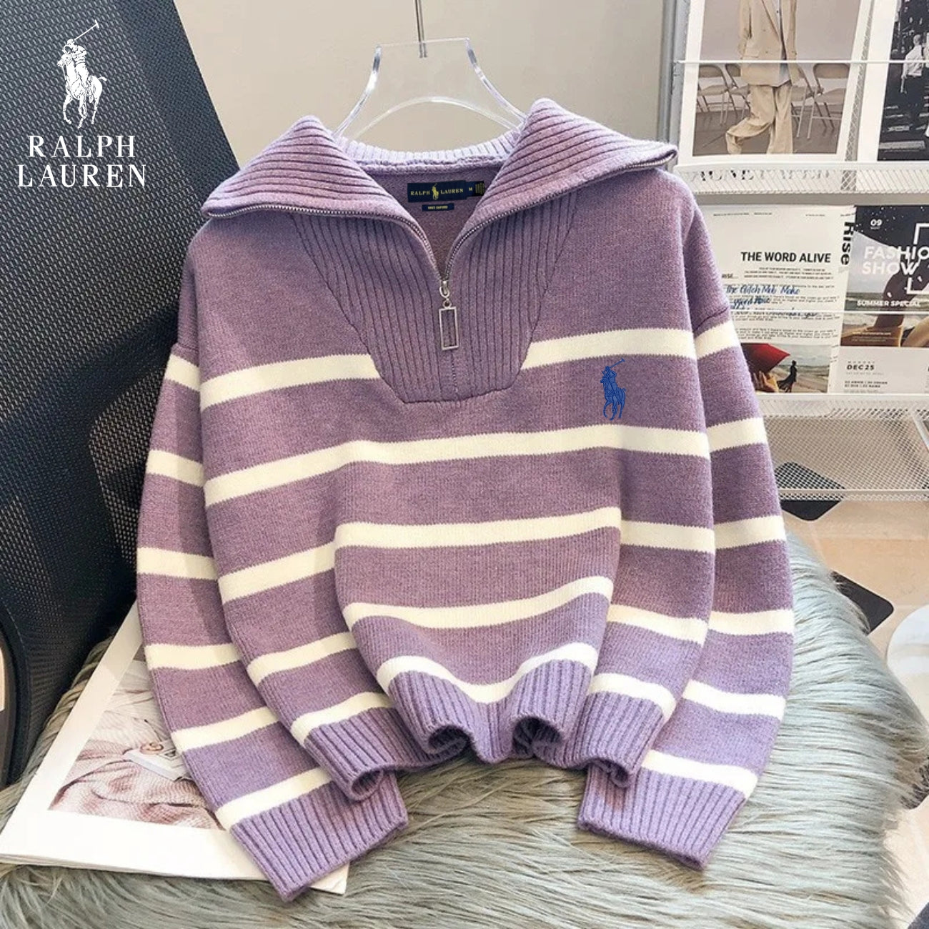 Pull Rayé Col Zippé – Rabais Exceptionnel