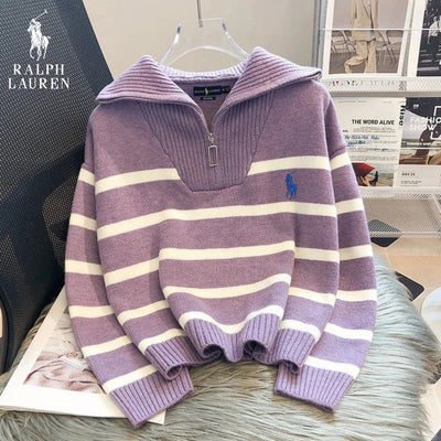 Pull Rayé Col Zippé – Rabais Exceptionnel
