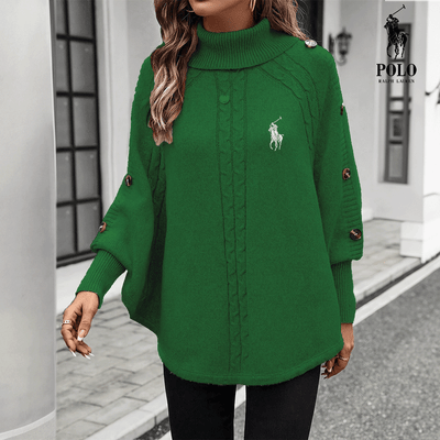 🇫🇷 Ralph L - Pull Maille à Col Roulé Boutonné