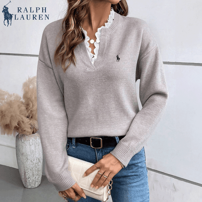🇫🇷 Pull Dentelé Col V – Prix Imbattable