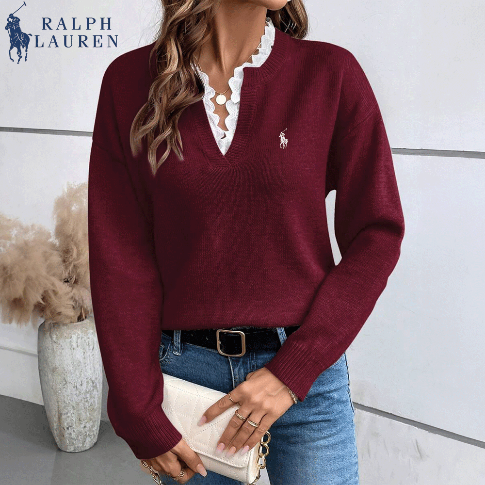 🇫🇷 Pull Dentelé Col V – Prix Imbattable