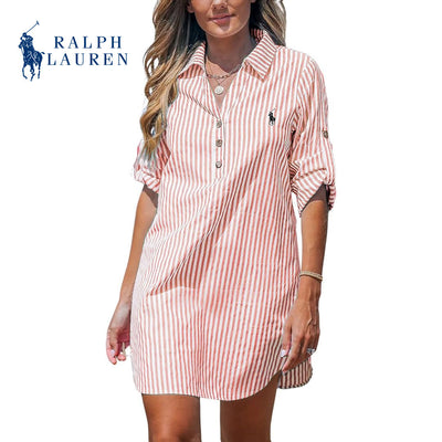 Ꮢаlрh Ꮮаurеn - Robe Chemise Femme à Rayures